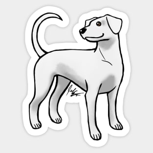 Dog - Doberman Pinscher - White Natural Sticker